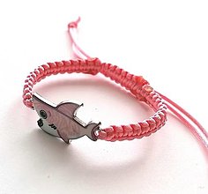 Náramky - Náramok žralok (ružová svetlá) - 14777284_