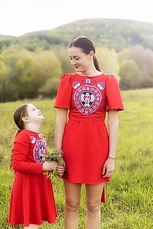 Šaty - červené mini šaty Srdce z čepca - 14777394_