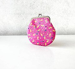 Peňaženky - Peňaženka M Pink ružová s drobným vzorom - 14776888_