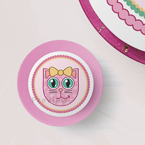 Grafika - Mačiatko s osobnosťou – potlač na koláčik - 14778727_