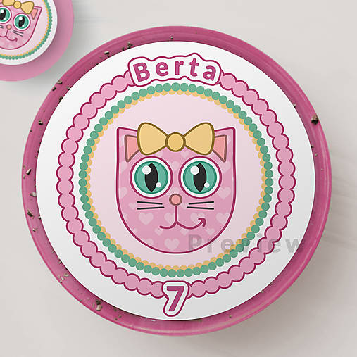 Grafika - Mačiatko s osobnosťou – potlač na tortu - 14778753_