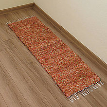 Úžitkový textil - Tkaný koberec oranžový 55x150 - 14781046_