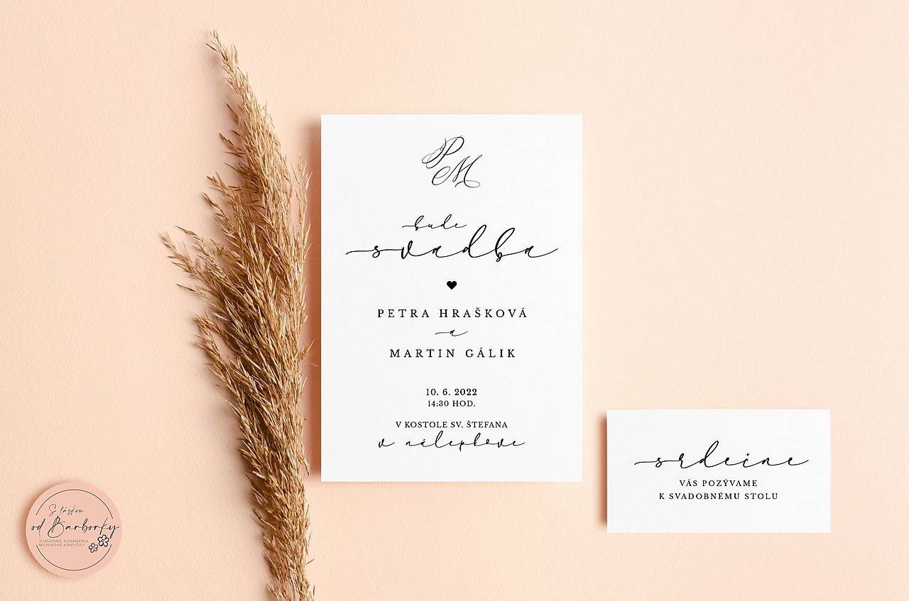 Svadobné oznámenie B#43A (Označenia stolov (do Áčka))