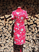 Šaty - Ľanové puzdrové šaty s výšivkou (rôzne farby) - 14780554_
