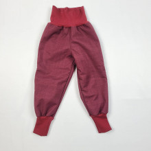 Detské oblečenie - Nohavice Softshell s barančekom bordove - 14780819_