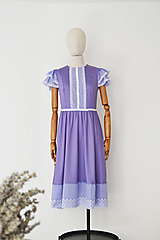 Šaty - Šaty z bavlneného saténu s madeirovou krajkou - 14782091_