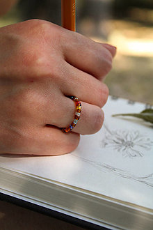 Prstene - NATURE (korálkový prsteň) - 14782966_