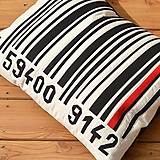 Úžitkový textil - Patchworkový polštář – čárový kód - 14783356_