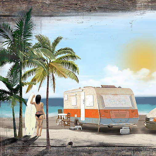 Grafika - Life in the caravan - grafika - 14784294_