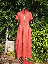Šaty - Ľanové šaty - 3D lúka (rôzne farby) - 14785561_