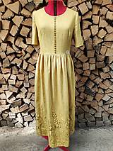 Šaty - Ľanové šaty - 3D lúka (rôzne farby) - 14785563_