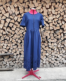 Šaty - Ľanové šaty - 3D lúka (rôzne farby) - 14785547_