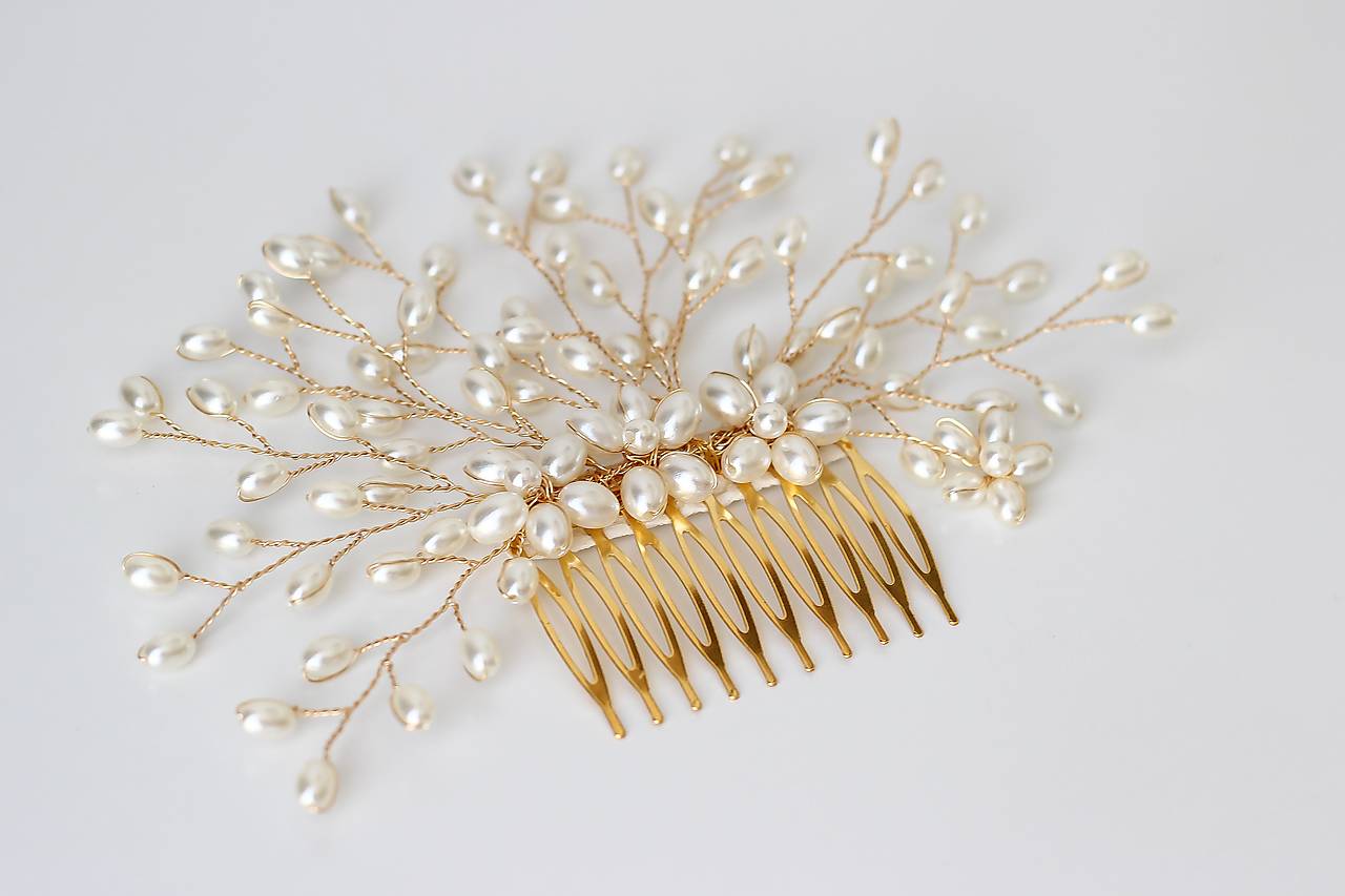 Svadobný hrebienok do vlasov