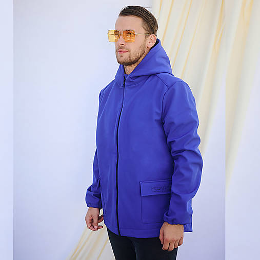 Bundy a kabáty - Pánska softshell bunda - look up at the stars blue - 14787215_