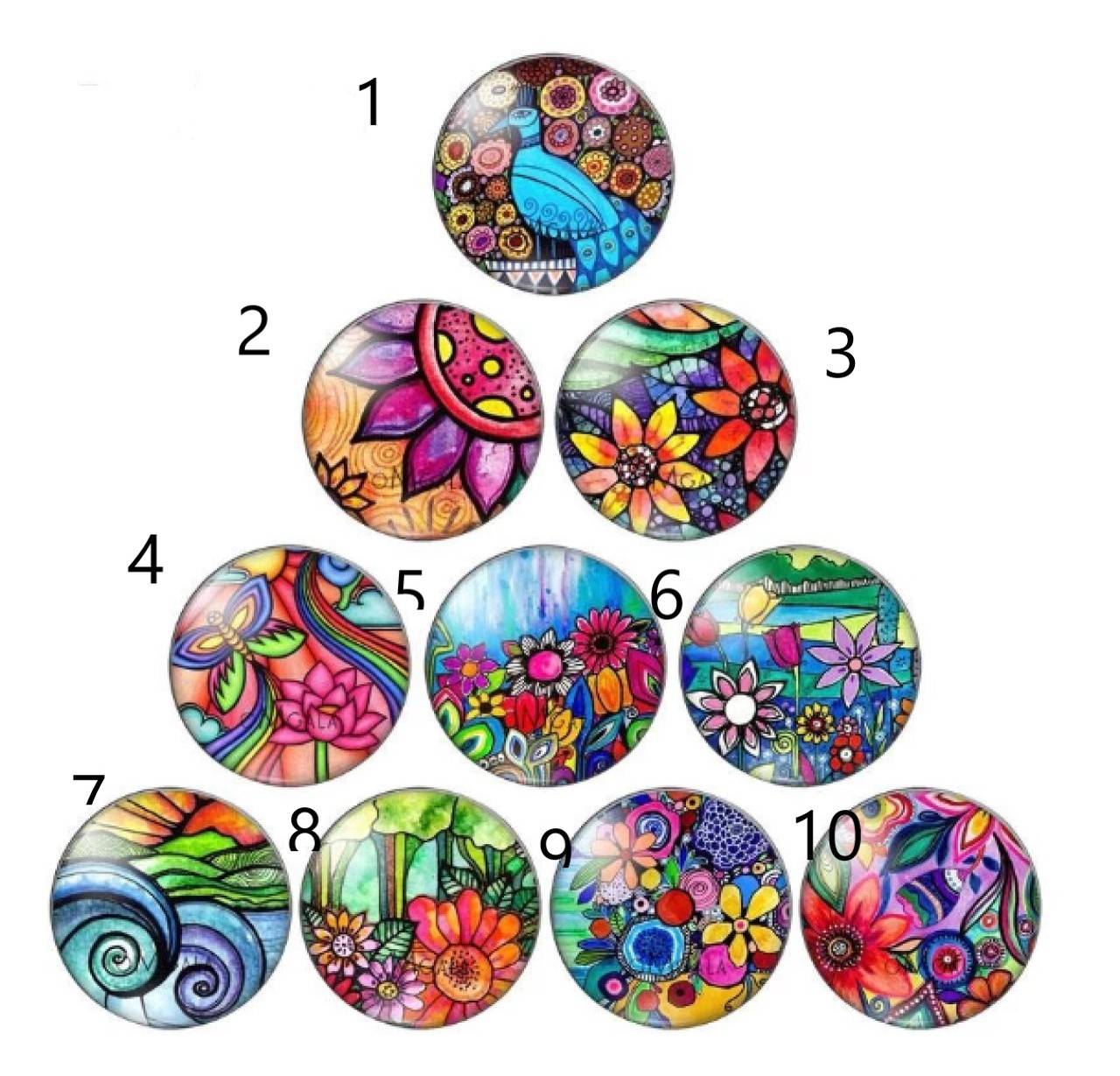 KA101 Kabošon kvietky mix 12 mm