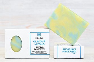 Telová kozmetika - Olivové mydlo: Eukalyptus&Mentol - 14787862_