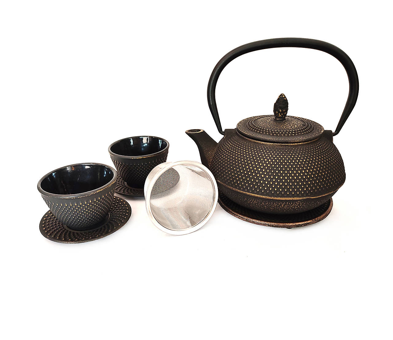 Čierno-zlatá Liatinová súprava 0,9l