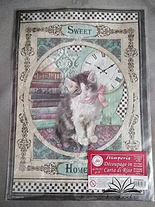 Papier - Ryžový papier - Stamperia (Cat Sweet Home) - 14788137_