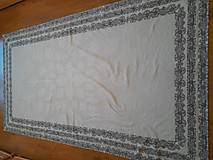 Úžitkový textil - Obrus šedý ornamenty 130x232 - 14787919_