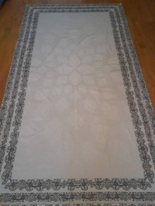 Úžitkový textil - Obrus šedý ornamenty 130x232 - 14787917_