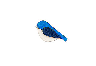Brošne - Drevená brošňa Blue Bird - 14791668_
