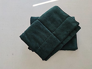 Textil - VLNIENKA prehoz na sedačku, denný prehoz, podložky na gauč na mieru Concé Green tmavozelená - 14793557_