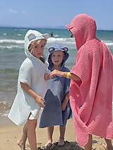 Iné oblečenie - Detské pončo (osuška) s kapucňou a uškami - ružové - 14791470_