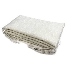 Detský textil - Mantinel do postieľky 240x30 cm - Bodka (Mantinel veľký - Ecru bodka) - 14793218_
