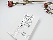 Papiernictvo - Nežné blahoželanie k narodeninám Lúčne kvety - Všetko najlepšie! - 14792752_