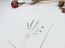 Papiernictvo - Nežný kvetinový gratulačný pozdrav - Kytica - 14792801_