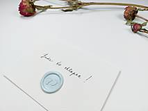 Papiernictvo - Papierová míľniková kartička s modrou pečaťou - Bude to chlapec! - 14793044_