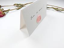 Papiernictvo - Papierová míľniková kartička s ružovou pečaťou - Bude to dievča! - 14793074_
