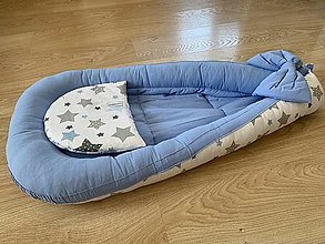 Detský textil - Hniezdo pre bábätko  (Modrá) - 14792433_