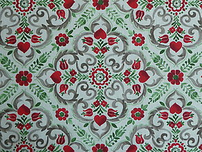 Textil - Látka Maľovaný ornament - 14795442_