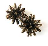 Náušnice - Tmavo bronzoví ježkovia - 14796052_