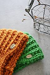 Čiapky, čelenky, klobúky - Ručne pletená vlnená čelenka IV - 14797018_