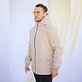 Bundy a kabáty - Pánska softshell bunda - look up at the stars beige - 14795683_