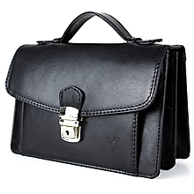 Iné tašky - Luxusná kožená etuja, viacúčelové púzdro v čiernej farbe - 14796024_