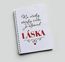 Papiernictvo - Zápisník "Láska" A5 - 14796504_