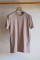 Topy, tričká, tielka - Tričko z organickej bavlny UNISEX CAPPUCINO - 14796064_