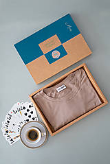 Topy, tričká, tielka - Tričko z organickej bavlny UNISEX CAPPUCINO - 14796066_