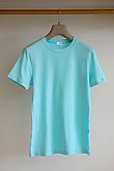 Topy, tričká, tielka - Tričko z organickej bavlny UNISEX BABY BLUE - 14796094_