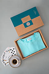 Topy, tričká, tielka - Tričko z organickej bavlny UNISEX BABY BLUE - 14796096_