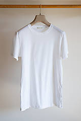 Topy, tričká, tielka - Tričko s prúžkom z organickej bavlny UNISEX okrúhly výstrih - 14796151_