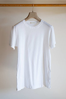 Topy, tričká, tielka - Tričko s prúžkom z organickej bavlny UNISEX okrúhly výstrih - 14796151_