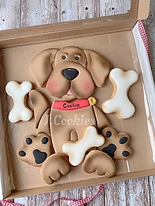 Príbory, varešky, pomôcky - Vykrajovačka - PUZZLE PES Cookie #1370 (1370 Celá postava psa, obrys) - 14794914_