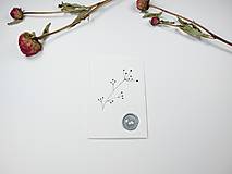 Papiernictvo - Nežný kvetinový gratulačný pozdrav - šedá - 14795935_