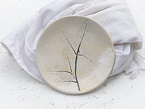 Nádoby - Keramický bylinkový tanierik (Mäta) - 14799389_