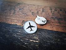 Pánske šperky - Odznak na sako "lietadlo" - 14799921_