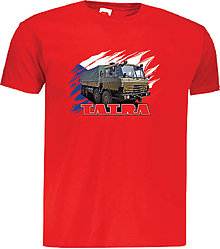 Pánske oblečenie - Tatra 8x8 (XL - Červená) - 14798230_